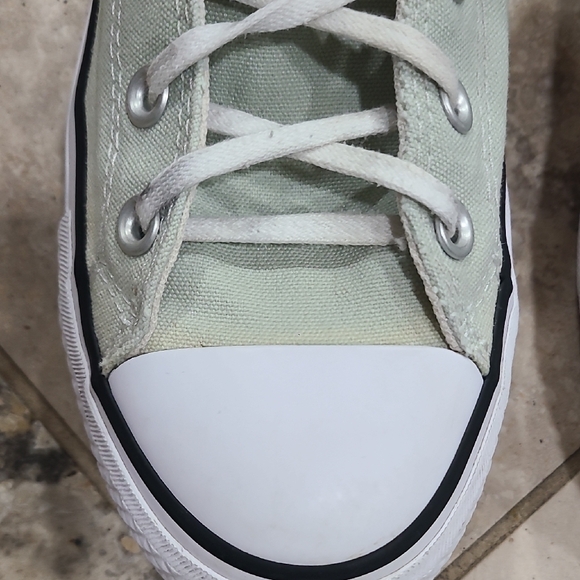 Converse Light Green High-Tops with White Accents - Picture 2 of 12